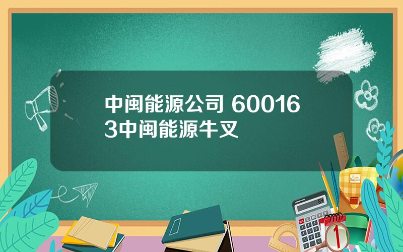 中闽能源公司 600163中闽能源牛叉